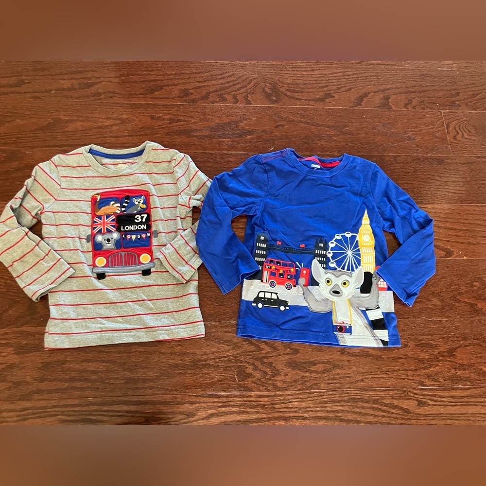 GYMBOREE Boys London Bus & Big Ben Long Sleeve Shirt 4T